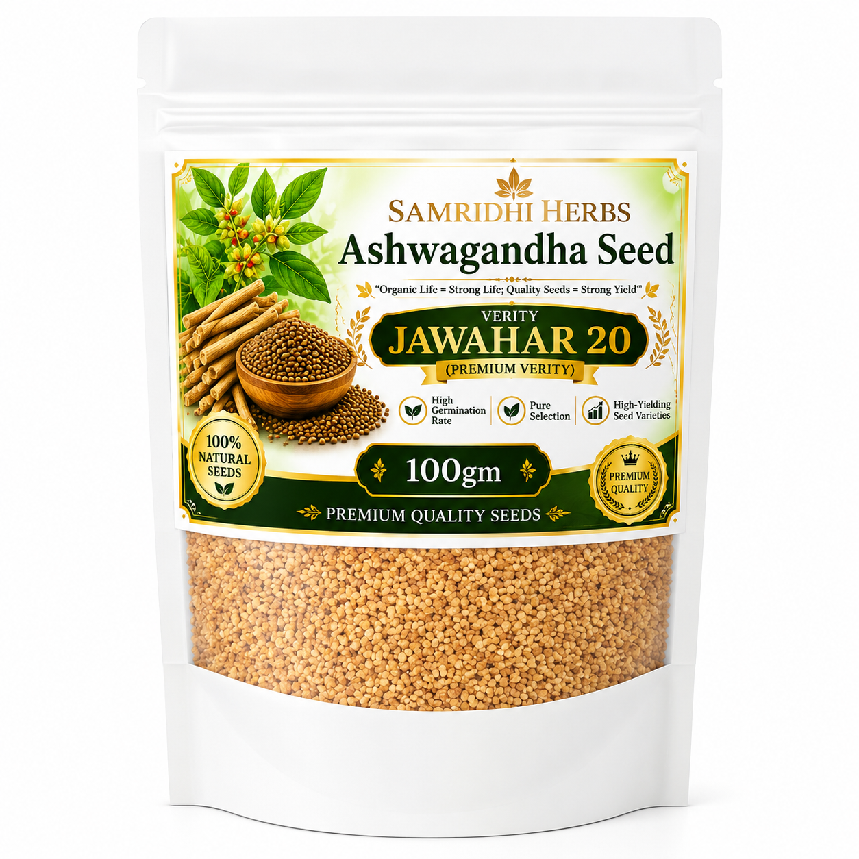 Ashwagandha Seeds Organic - Variety Jawahar