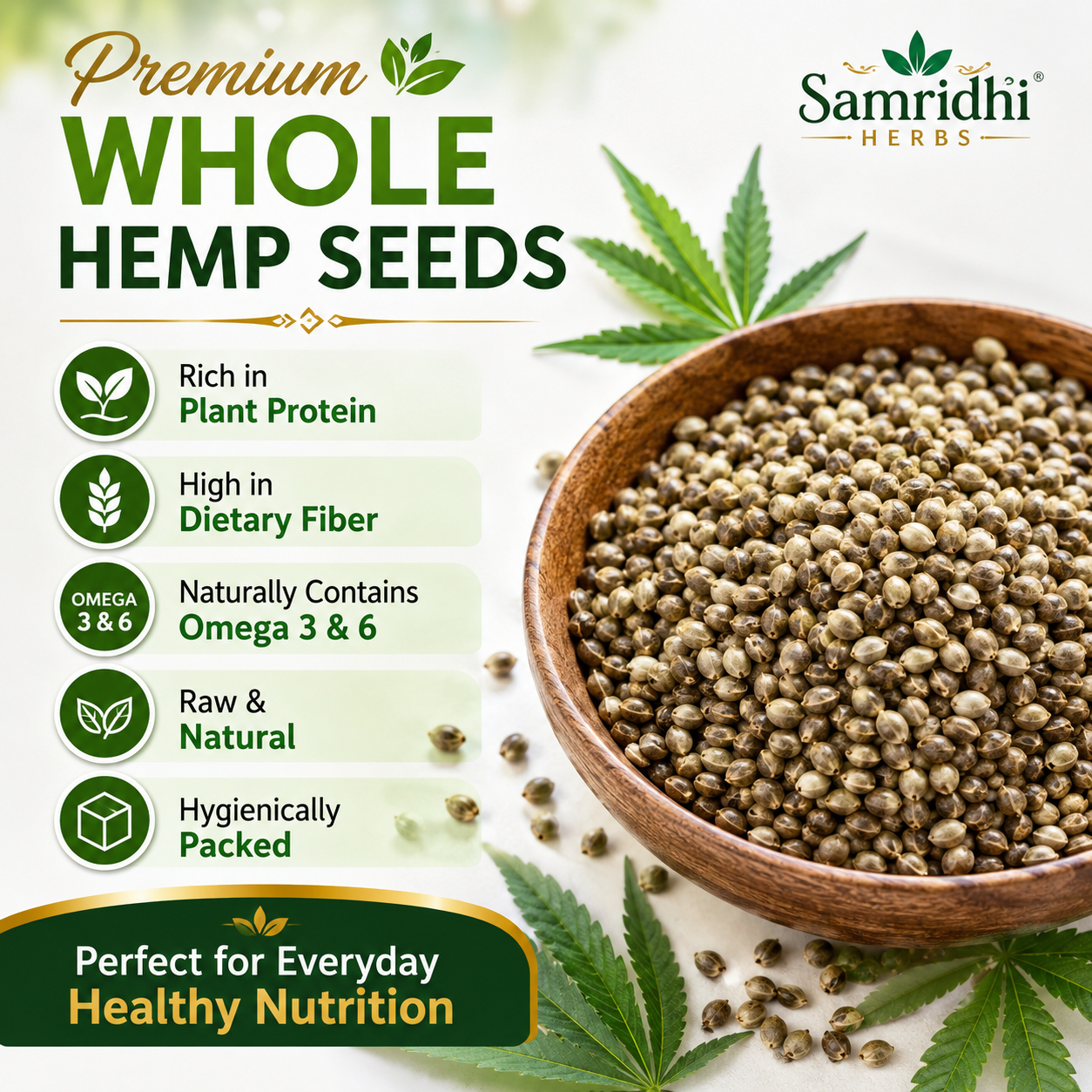 Hemp Seeds Nutritional Infographic