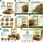 Hemp Seeds Infographic Packaging Collection
