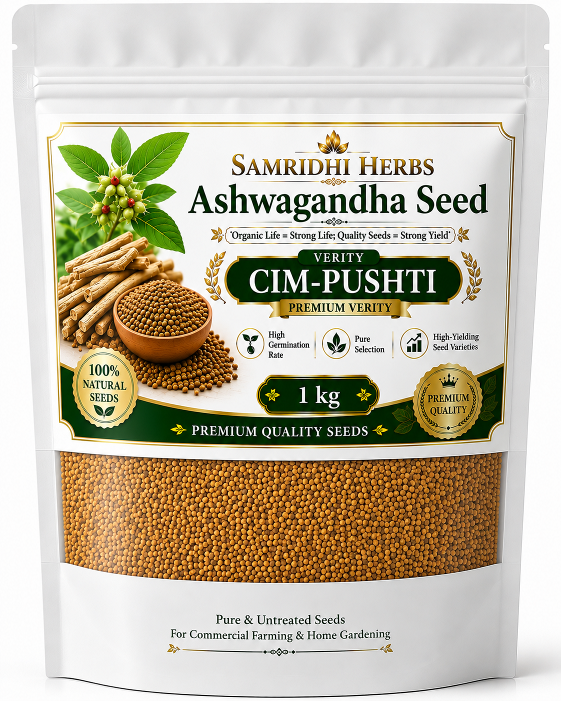 Ashwagandha Seeds Organic – SIM Pushti Variety | High Germination | Grow Your Own Wellness
