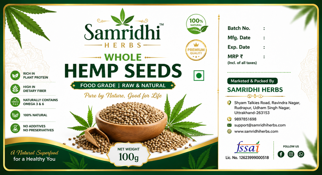 Whole Hemp Seeds – Food Grade | Raw & Natural