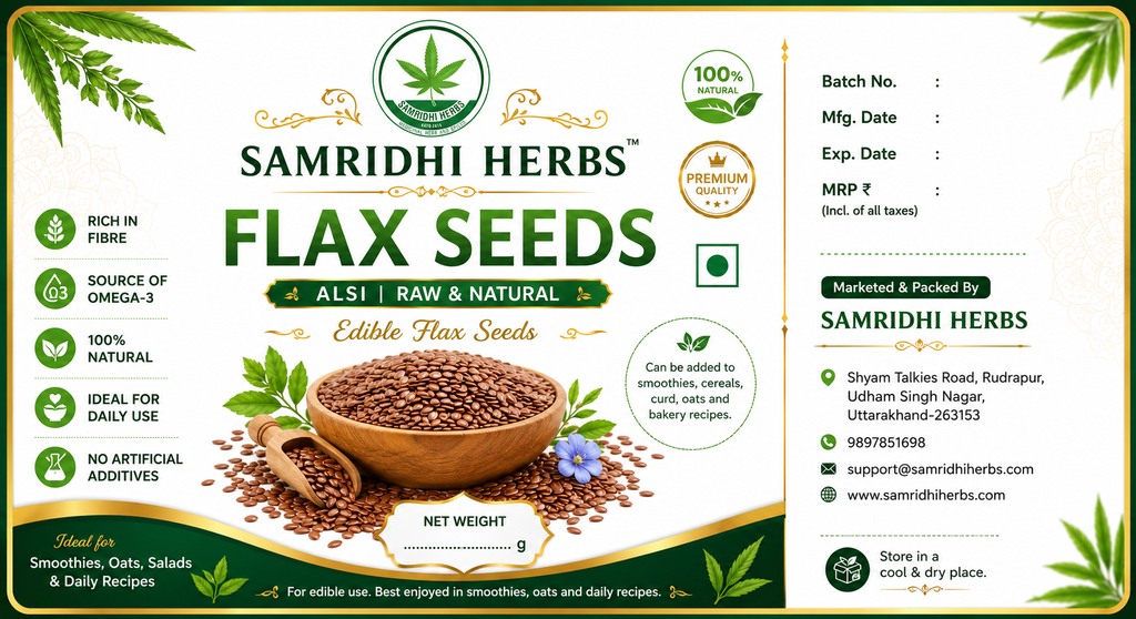 Samridhi Flax Seeds (Alsi Beej) Natural Omega-3 Superfood