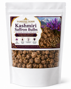 Premium Kashmiri Saffron Bulbs Packaging - Chemical Free Naturally Grown