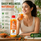 Samridhi Herbs Sea Buckthorn Juice 500ml with Himalayan Sea Buckthorn berries for immunity and wellness.