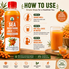 Samridhi Herbs Sea Buckthorn Juice 500ml with Himalayan Sea Buckthorn berries for immunity and wellness.