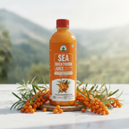 Samridhi Herbs Sea Buckthorn Juice 500ml with Himalayan Sea Buckthorn berries for immunity and wellness.