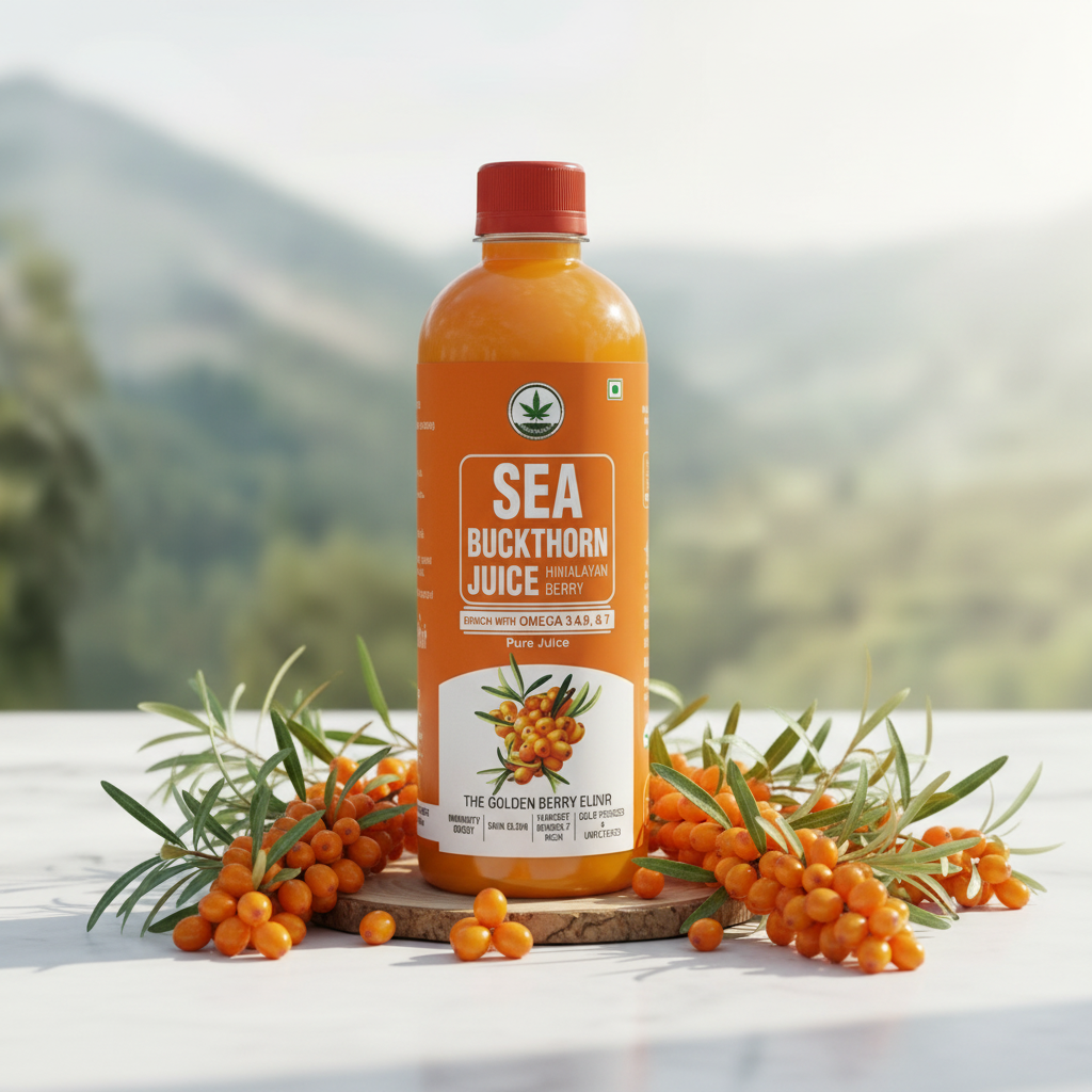Sea Buckthorn Juice 500ml by SAMRIDHI HERBS - Natural Immunity & Vitality Juice
