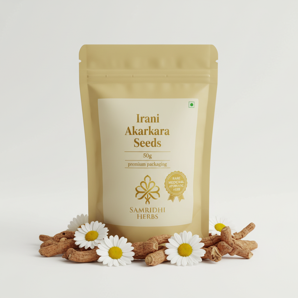 Irani Akarkara Seeds 50g premium packaging by SAMRIDHI HERBS