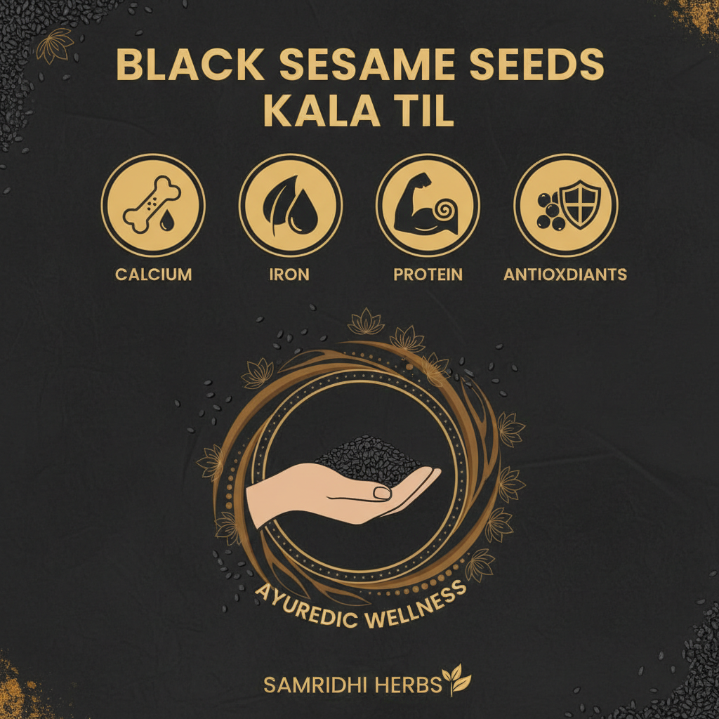 Black Sesame Seeds Kala Til benefits - calcium, iron, protein and antioxidants