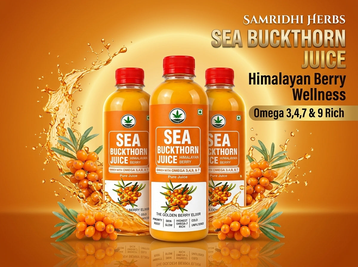Sea Buckthorn Berry Juice - Rich in Antioxidants, Omega 3, 6, 7, 9 & Vitamin C
